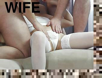 Share my wife with a friend. Threesome. MFM. Cuckold. Bisexual husband. Scene 1