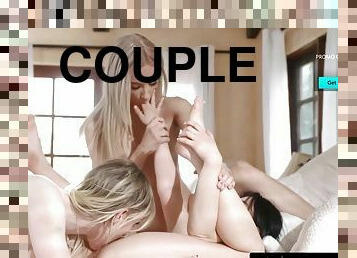 Hot Couple Melody Marks And Jane Wilde Have A Threesome With Their Roommate Before The Finals