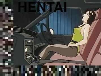 asiático, extremo, anal, babes, lésbicas, adolescente, garganta-funda, penetração-de-braço, carro, anime