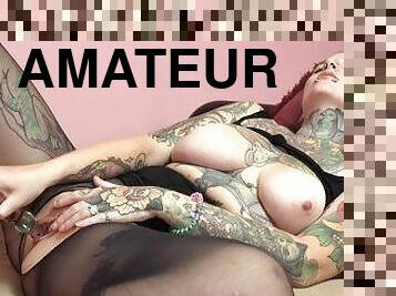 ChickPass 4k - Tattooed hottie Vibe Ryder's masturbating in torn tights