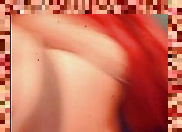 SEXY RED HEAD SHOWING OFF TIGHT PUSSY
