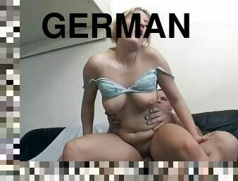 A German blonde takes a hard cock in all kinds of positions