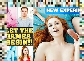 Make Her Cum Game With Skinny Ginger Babe Scarlet Skies & Horny Stud Joshua Lewis - TeamSkeet