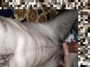 Jerking off and Cum with a strong cumshot