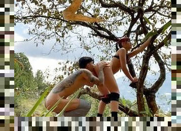 Outdoor Sex Adventure - Hot Climbing on the Hill - Danner Mendez & Yenifer Chacon