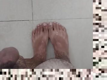 mandi, mastubasi, amatir, penis-besar, homo, handjob-seks-dengan-tangan-wanita-pada-penis-laki-laki, kaki, sentakkan, teransang, mandi-shower