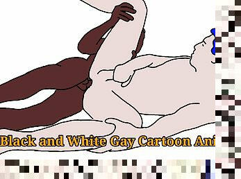 Black and White Gay Cartoon Anime