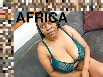 African Casting - HUGE Tits Black BBW Interracial Job Interview