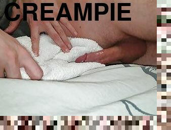 Humping And Filling A Creampie In A Towel, Fantastic Vocal Moaning Session!