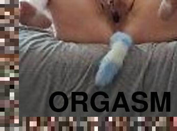 masturbação, orgasmo, cona-pussy, esguincho, mulher-madura, brinquedo, mãe, bbw, dildo, sozinho