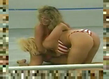 Bikini wrestling in the ring