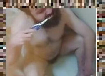 mandi, berambut, amateur, homoseksual, cam, voyeur, gempal, fetish, mandi-shower, solo