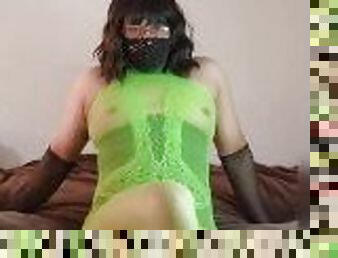 GREEN BODYSTOCKING