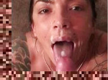 tettone, amatoriali, pompini, cazzi-enormi, video-casalinghi, coppie, sperma-sulla-faccia, sperma, brunette, tatuaggi