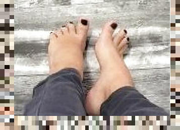 Ugg slipper and cute toes