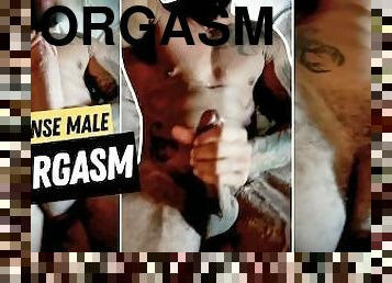 kocaman-huge, mastürbasyon-masturbation, boşalma, meni, tek-kişilik, kaslı