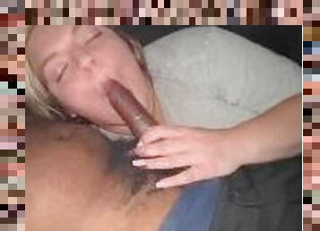 White girl suck Big black dick