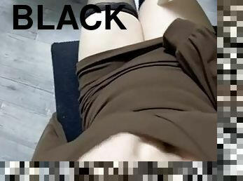 asia, payudara-besar, muncrat, amatir, hitam, stocking-stockings, basah, hak-tinggi, menembus