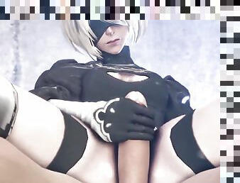 2B Pleasing Huge Dong With Her Soft Hands