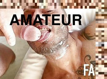 amateur, chorro-de-corrida, gay, estrella-del-porno, facial, corrida