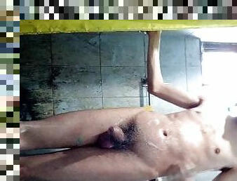 Naked in the shower in living streaming...