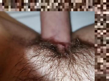 Amateur Hairy Cunt Fucking With Closeup Of Spunk In Pussy A