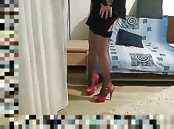 transsexuelle, amateur, mature, milf, travesti, black, bas, européenne, euro, résille