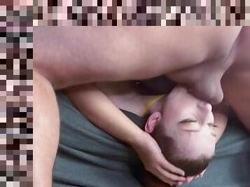 ekstrem, orgasme, blowjob-seks-dengan-mengisap-penis, deepthroat-penis-masuk-ke-tenggorokan, sperma, cantik, buah-zakar, kasar