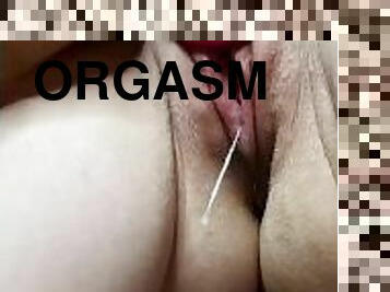 masturbation, orgasm, kvinnligt-sprut, amatör, leksak, avrunkning, creampie, par, ensam, close-up