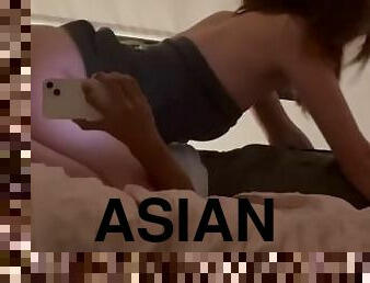 Asian Girlfriend Twitches On Your Face