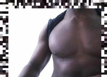 papa, amateur, énorme-bite, gay, black, solo, pappounet, musclé, bite