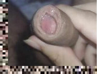 Messy cock with after cum From Masturbation