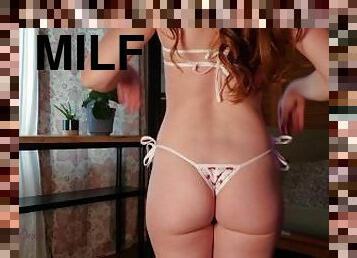 payudara-besar, isteri, amatir, jenis-pornografi-milf, berambut-merah, ibu-rumah-tangga, pakaian-dalam-wanita, manis, cantik, bikini