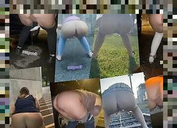 Public Piss Compilation Nonstop Peeing Outside