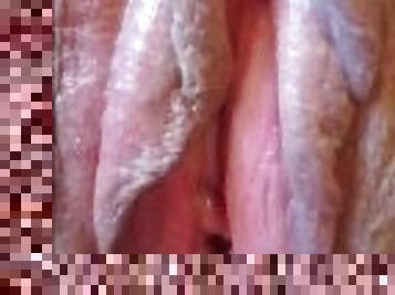 klitoris, hårete, pussy, amatør, milf, pov, cum, nærbilde