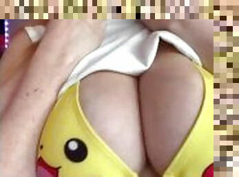 Big perky tits Girls with Pikachu Hot Bikini