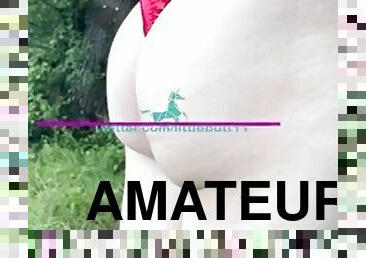 Bubble butt femboy naked nature hiking 3