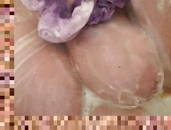 mandi, payu-dara-besar, syahwat, amateur, milfs, semula-jadi, payu-dara, fetish, mandi-shower, solo