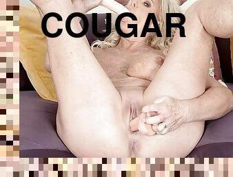A Big-Titted Cougar's Multi-Toy Slut Show