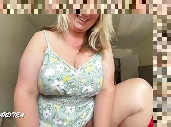 Chubby stepmom demands dick before church