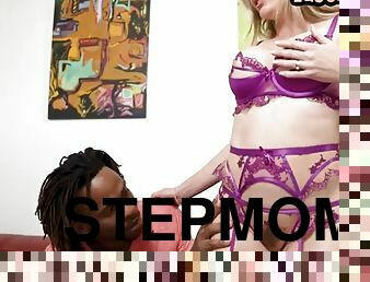 Sexy stepmom enjoys sex with BBC after sucking dick