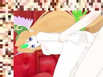 Riesz and I have intense sex in the bedroom. - Trials of Mana Hentai