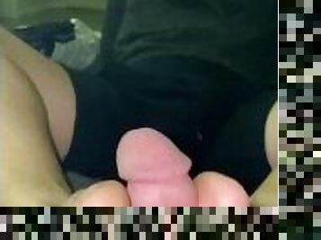 amateur, ejaculation-sur-le-corps, ados, gay, pieds, ejaculation, blonde, mignonne, fétiche, minet