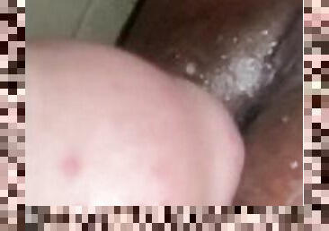 baignade, grosse, amateur, anal, fellation, black, belle-femme-ronde, fétiche, douche, cunilingus