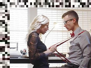 Top blonde delights with cock in superb office xxx scenes