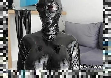 gros-nichons, amateur, gay, fétiche, latex, solo, masque