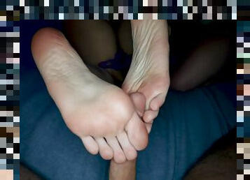 Massive inches in POV foot fetish amateur special
