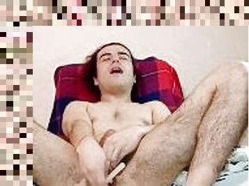 masturbación, orgasmo, amateur, anal, juguete, gay