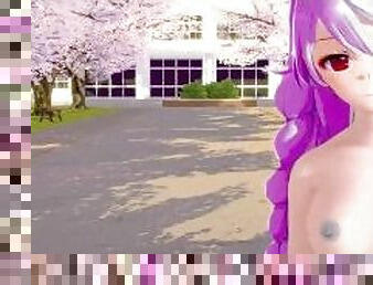 Honkai Impact Kiana Kaslana Nude Dancing Outside Hentai MMD 3D Pink Hair Red Eyes Color Edit Smixix