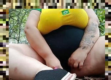 teta-grande, na-rua, público, amador, mulher-madura, brinquedo, bbw, brasil, natural, dildo